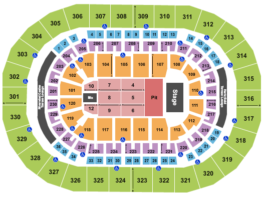 Paycom Center Zach Top Seating Chart
